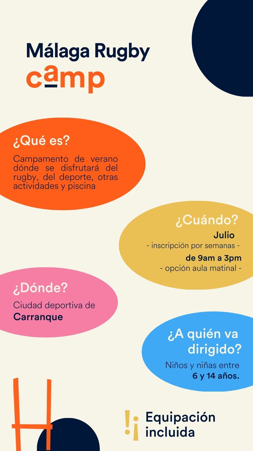 Málaga Rugby Camp, la iniciativa del verano para los jóvenes amantes del rugby