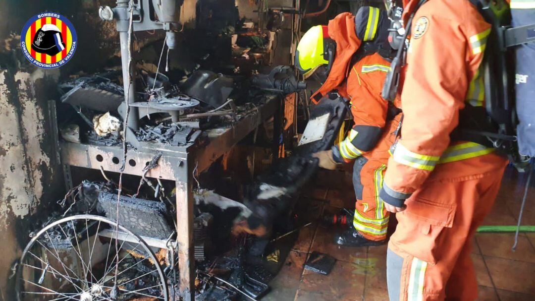 Incendio en una vivienda de Gandia 