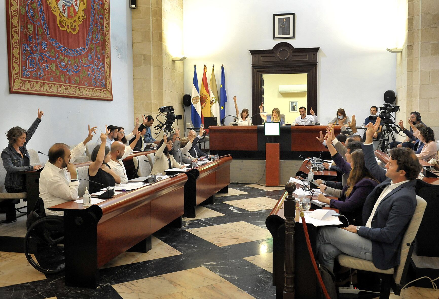 Sesión plenaria en el Ayuntamiento de Jerez