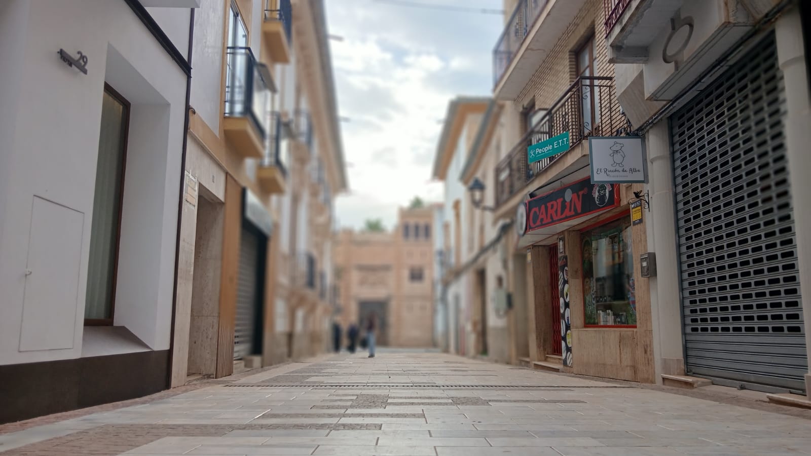 Calima en las calles de Lorca