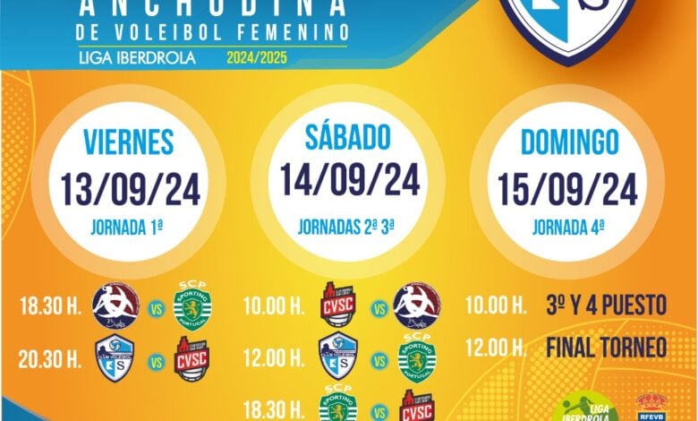 Cartel del V Torneo Internacional Anchodina de Voleibol Femenino en Socuéllamos