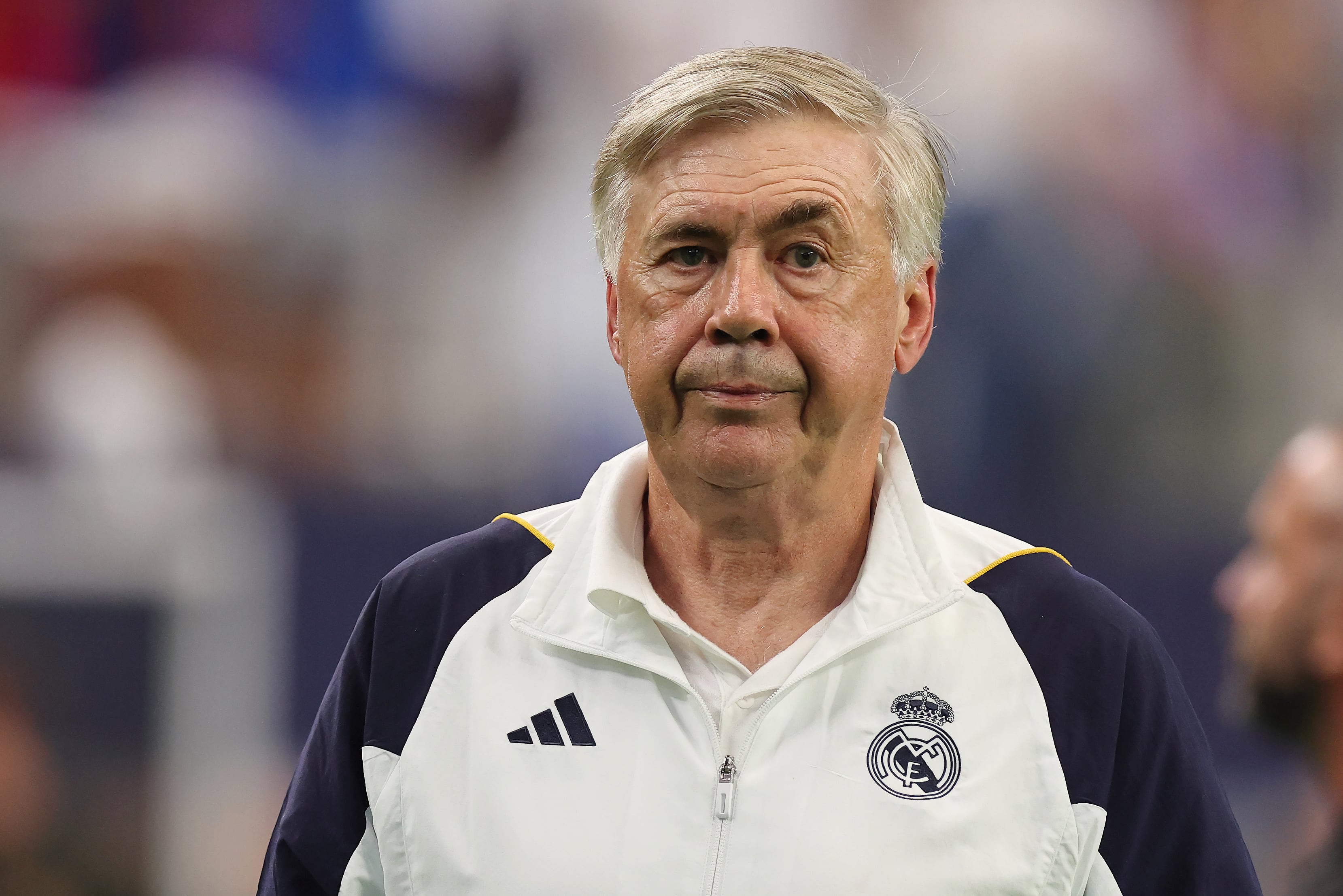 Carlo Ancelotti, durante un partido amistoso de pretemporada con el Real Madrid. (Photo by Matthew Ashton - AMA/Getty Images)