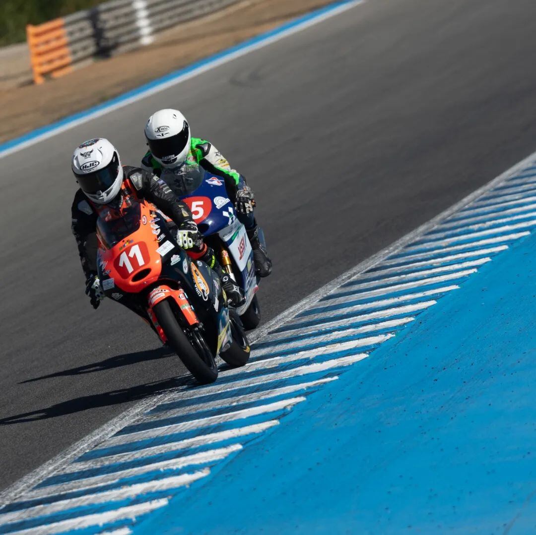 David González durante la carrera en el Circuito de Jerez