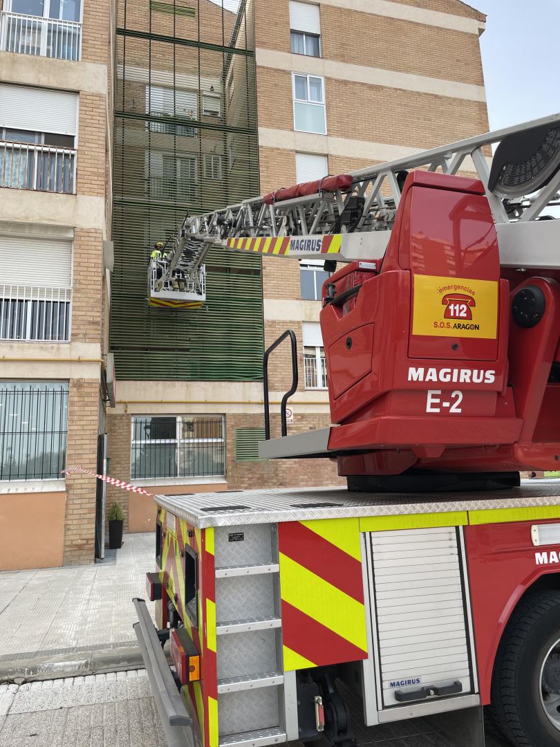 Los bomberos tuvieron que actuar en un edificio del parque San Martín