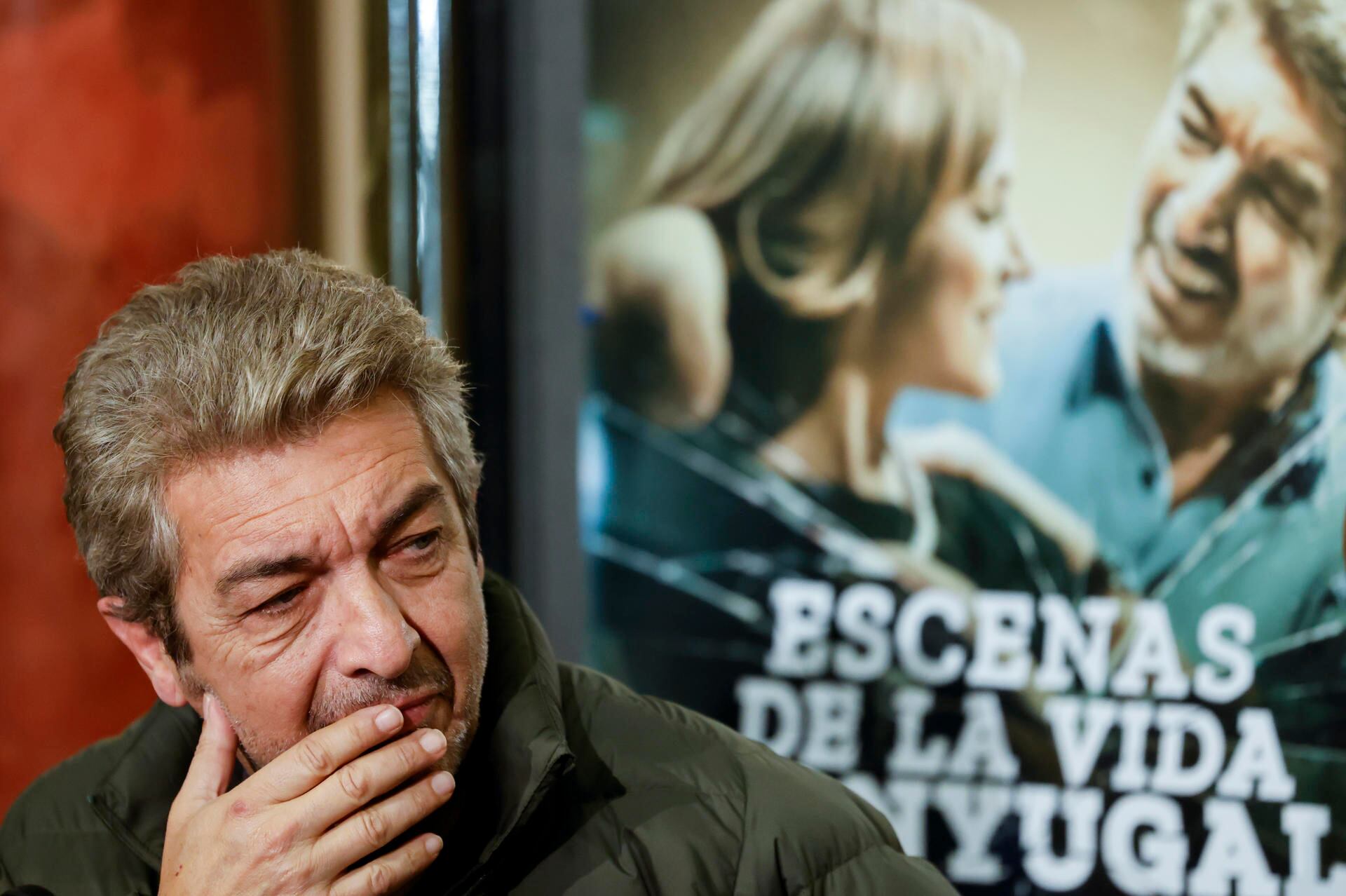 El actor Ricardo Darín durante la presentación este martes en el Teatro Olympia de la obra teatral &quot;Escena de la vida conyugal&quot;, de Ingmar Bergman