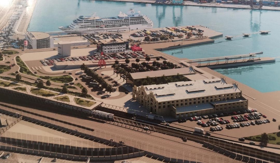 Imagen de como quedará la nueva terminal pública de pasajeros del Puerto de València