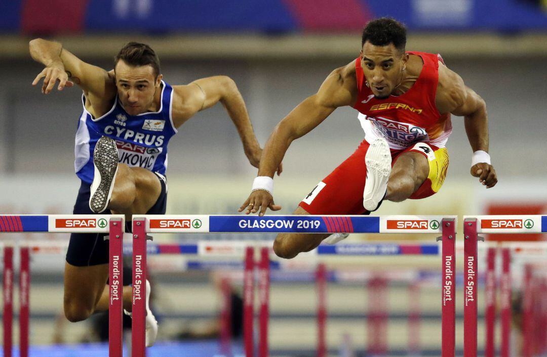 Orlando Ortega compite junto a Milan Trajkovic en Glasgow.