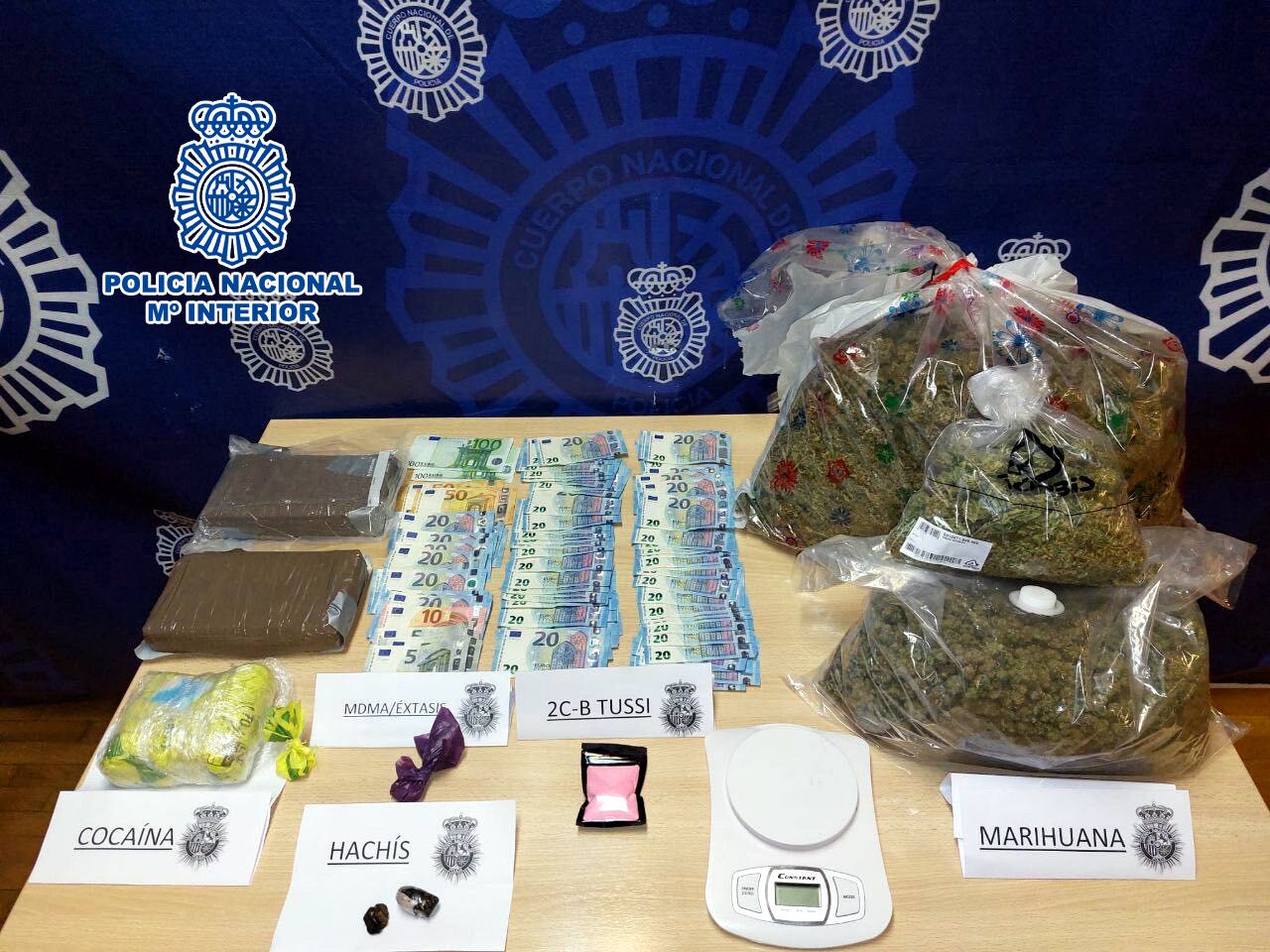 Incautación de droga en Elche por la Policía Nacional