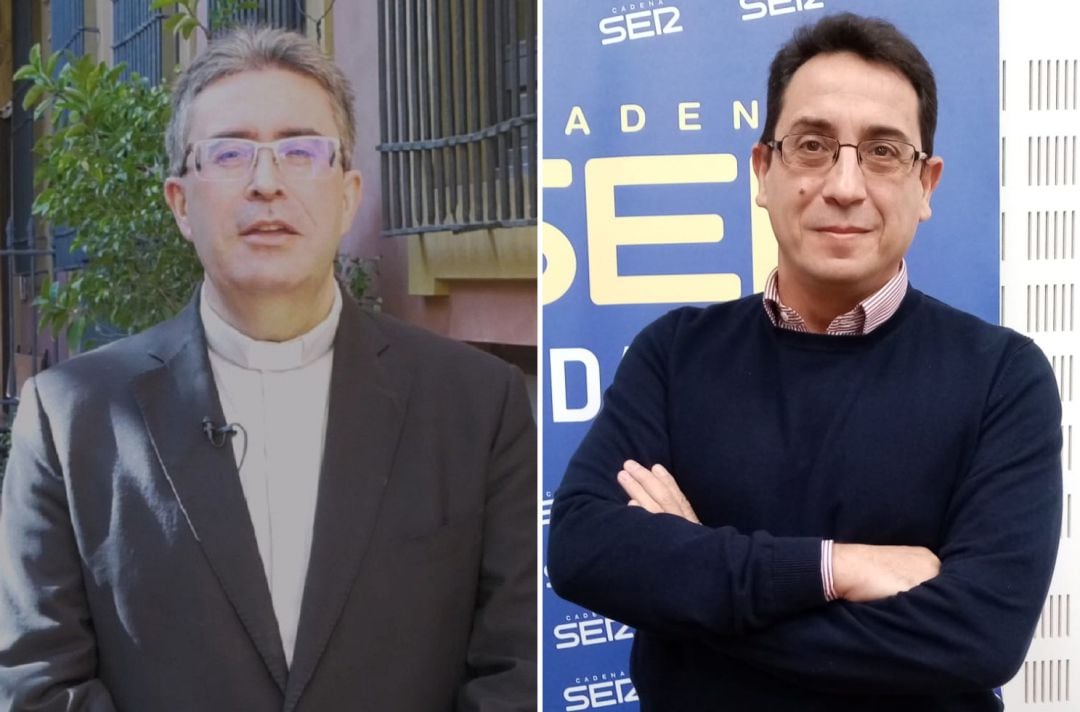 Marcelino Manzano, a la izquierda, y José Antonio Oliert han sido este lunes los protagonistas del programa Cruz de Guía