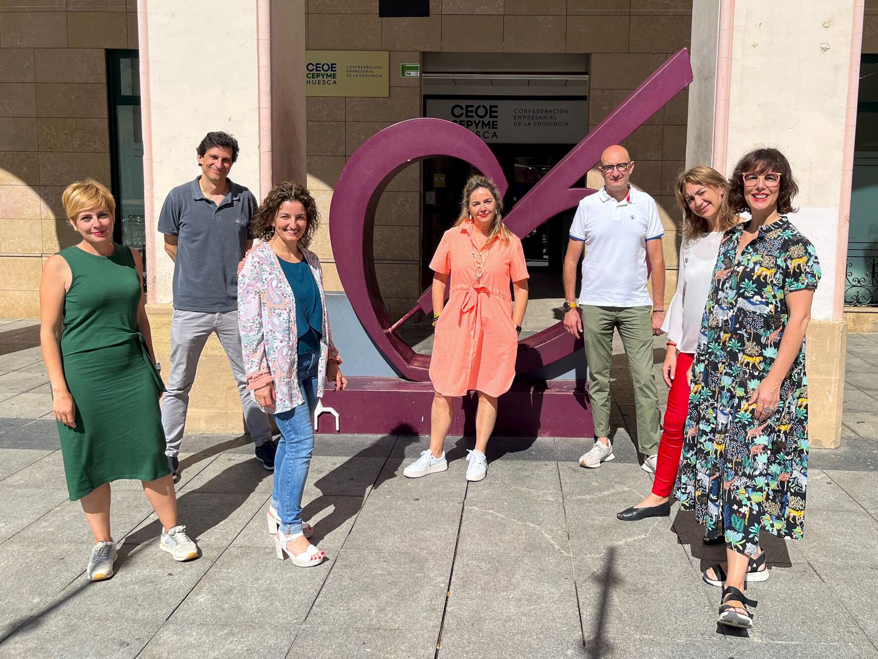 Junta directiva de la Asociación de Empresarios del Comercio y Servicios de Huesca