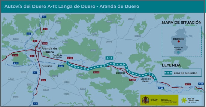 Las actuaciones incluyen 22,3 km de nueva autovía