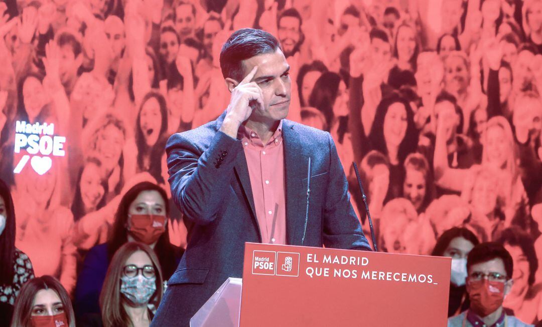 El presidente del Gobierno, Pedro Sánchez, interviene en el acto de clausura del Congreso del PSOE-M.