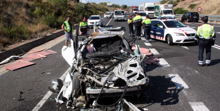 Imatge d'un accident mortal a la N-340 a Altafulla aquest setembre. 