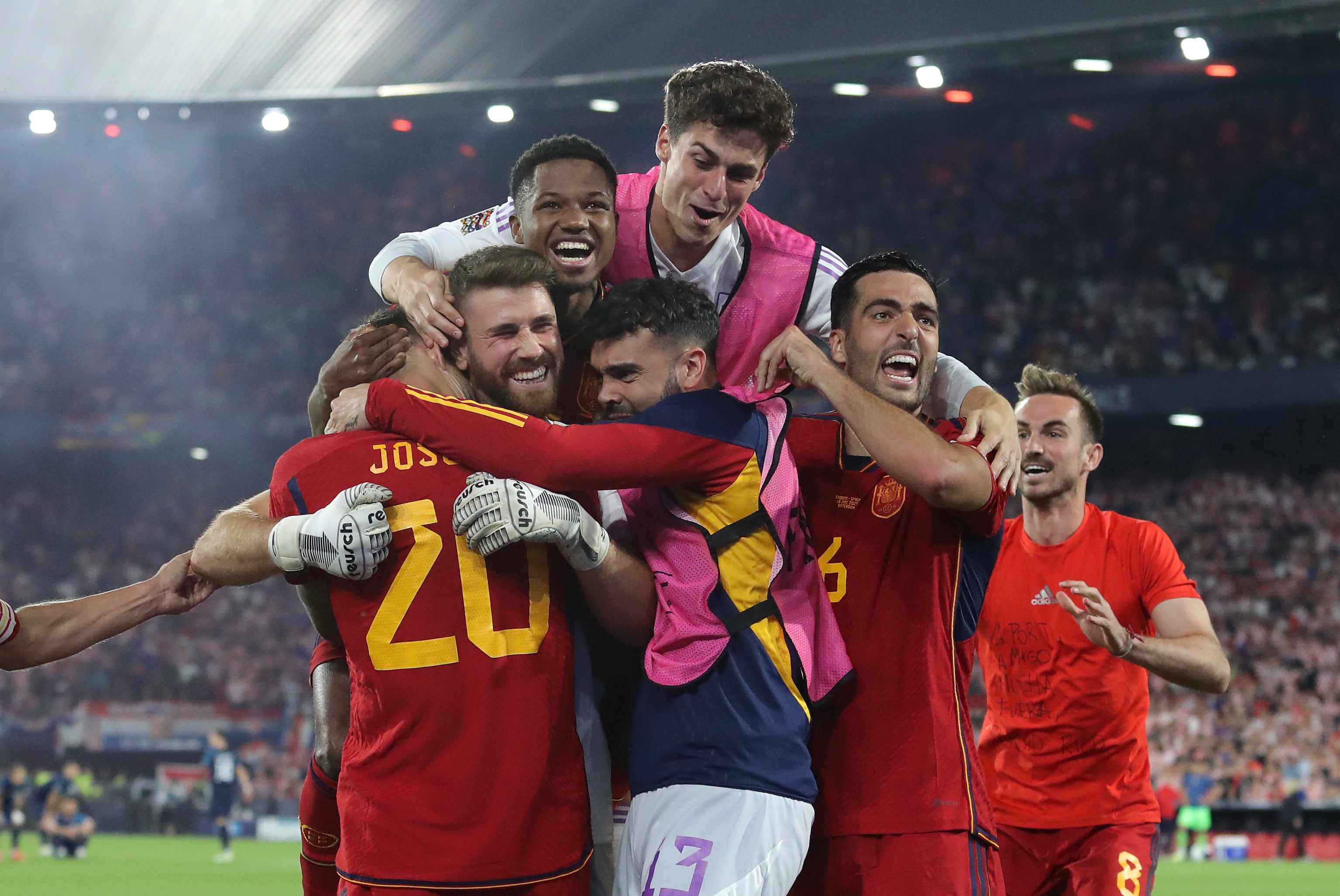 España celebra el título de la UEFA Nations League