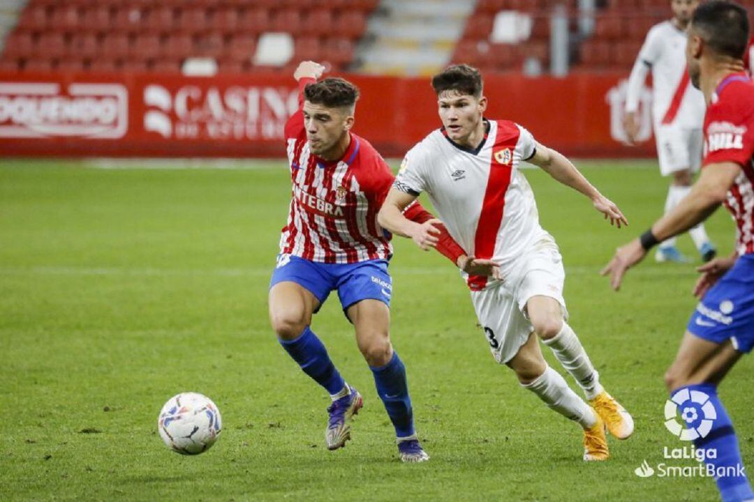 Nacho Méndez minutos antes de lesionarse ante el Rayo Vallecano.