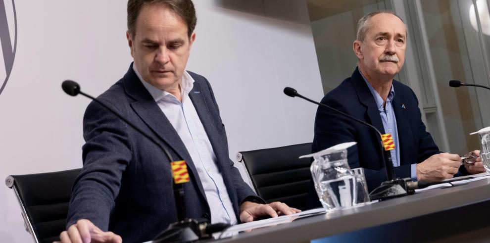 Bermúdez de Castro y Miguel Ángel Clavero en la presentación del nuevo plan de infraestructuras FABIAN SIMON