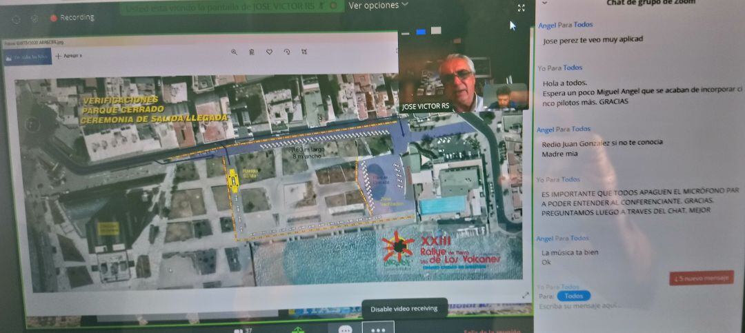 Un momento de la videoconferencia de la FALP.