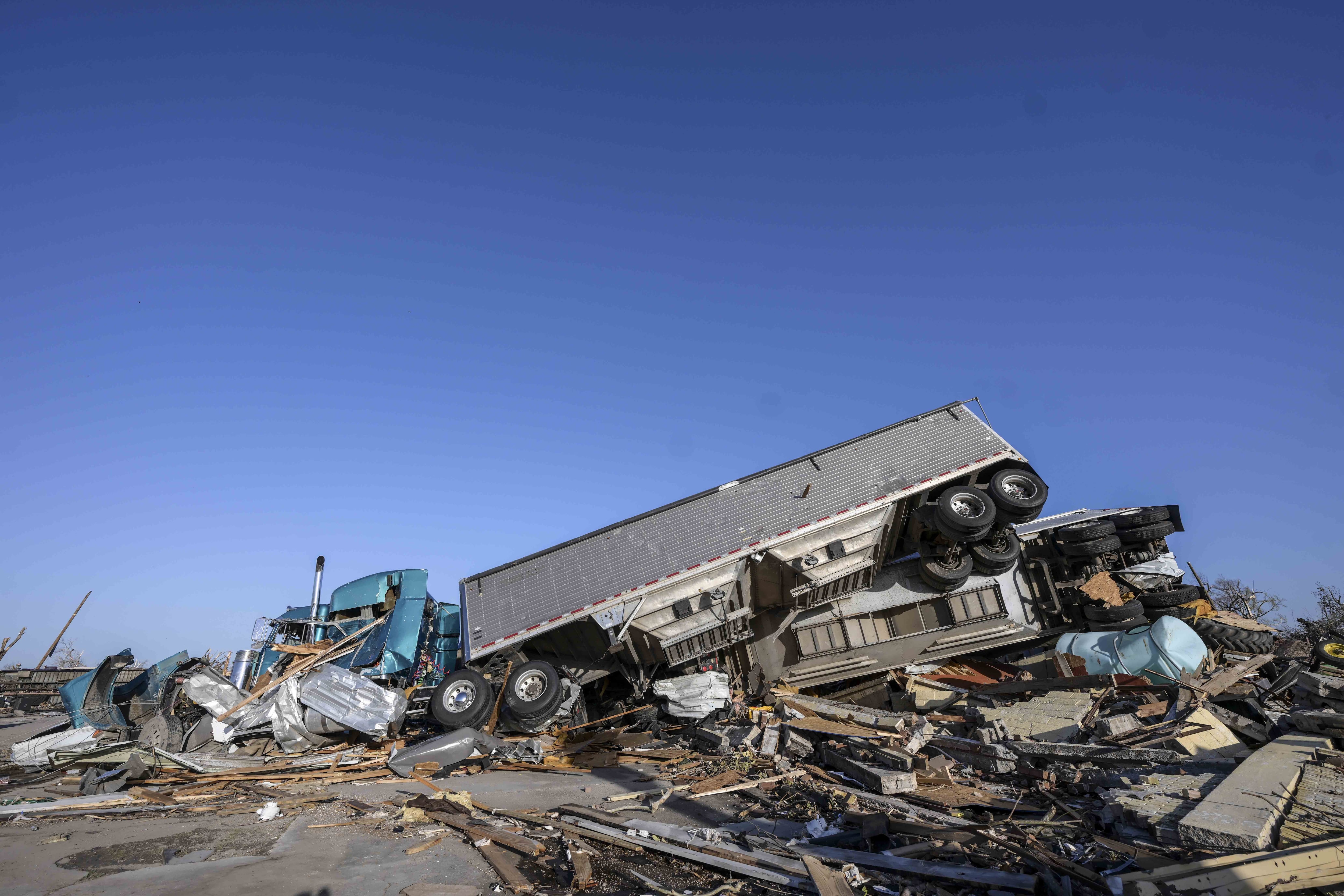 Misisipi tras el paso de varios tornados.