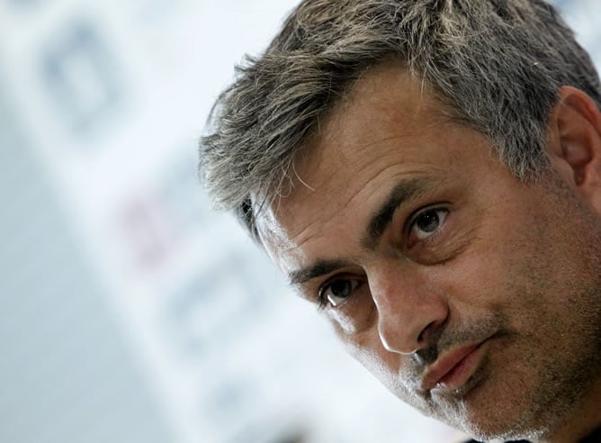 Mourinho, durante la rueda de prensa