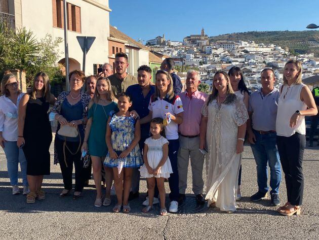 Fátima Gálvez junto a su familia.