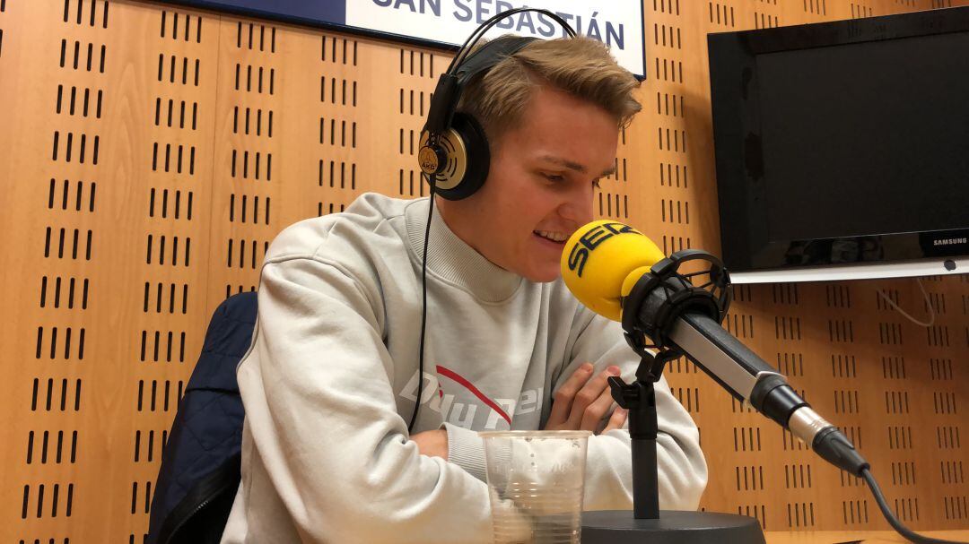 Odegaard en la instalaciones de Radio San Sebastián en la última entrevista en la Cadena SER