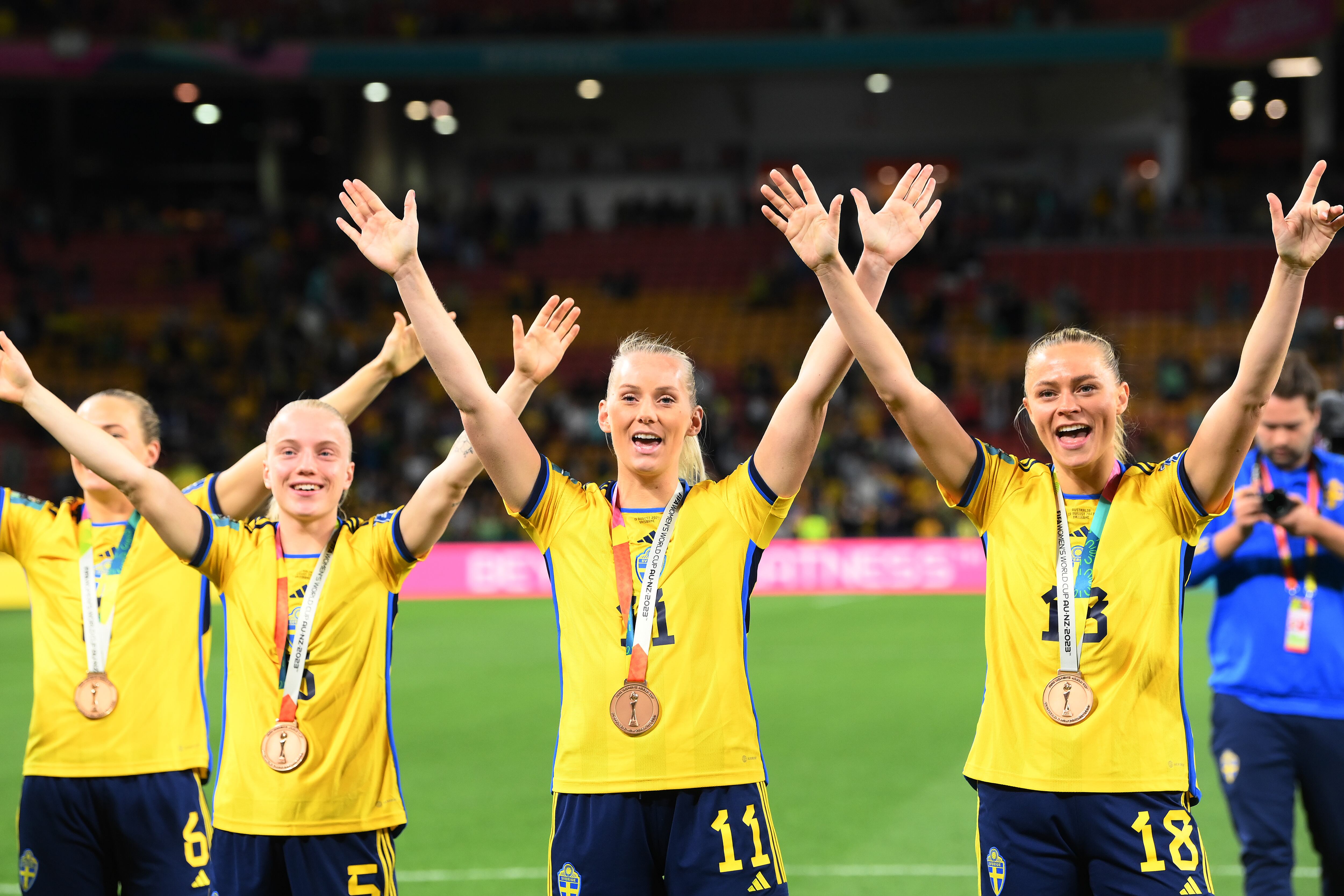 Suecia celebra la victoria ante Australia