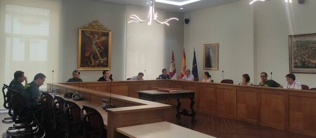 Momento de la reunión del lunes