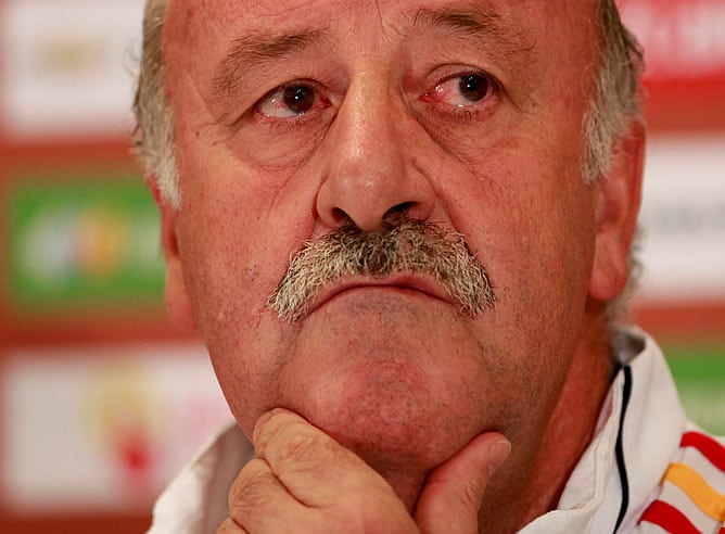 Del Bosque, durante la rueda de prensa