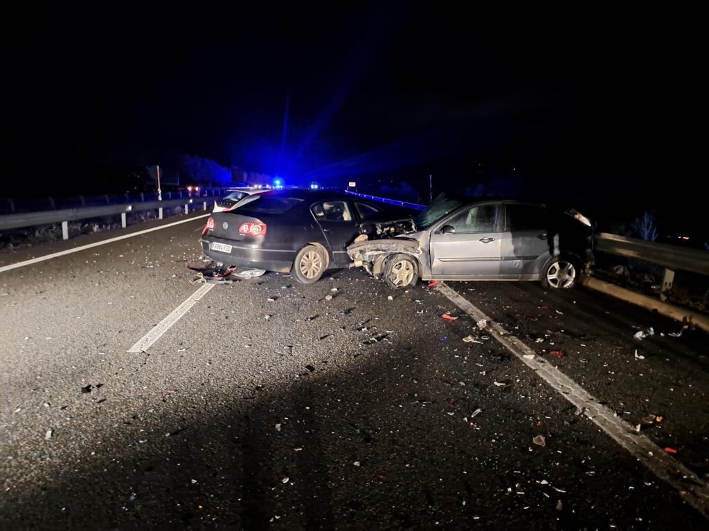 Colisión múltiple en la A-67 a la altura de Aguilar de Campoo por una placa de hielo en la vía