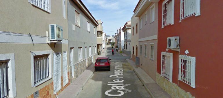 Calle Pensamientos del Puerto de Mazarrón, lugar en el que se ha producido el suceso