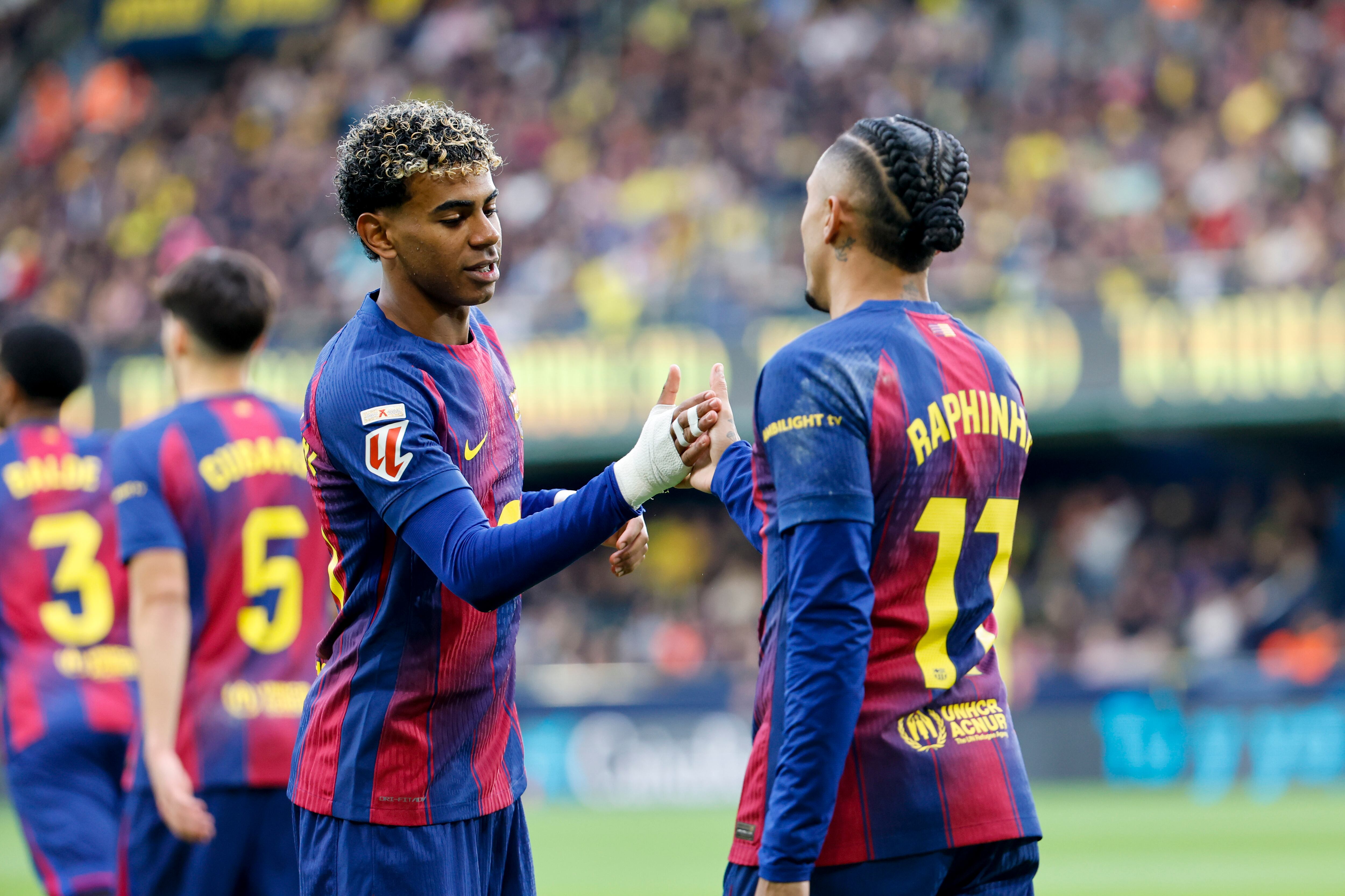 Lamine Yamal y Raphinha