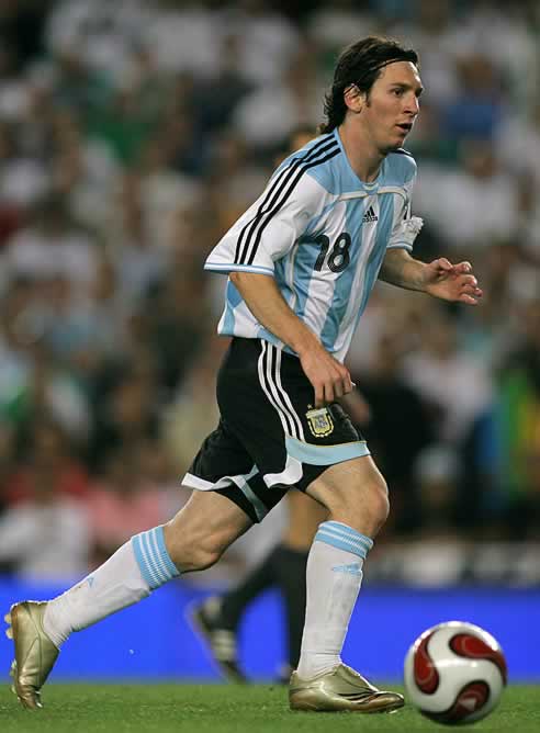 Messi, en un partido con Argentina