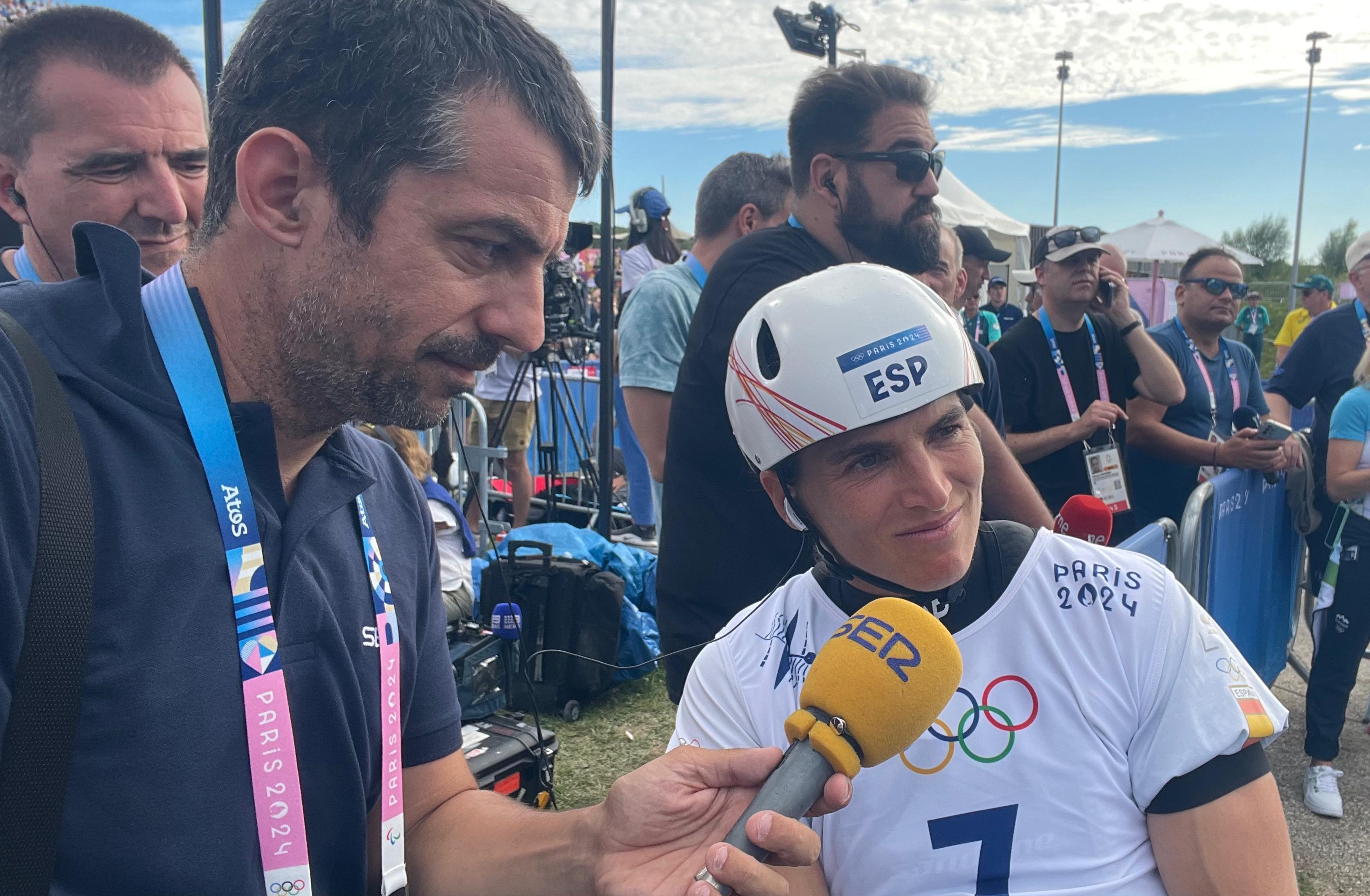 Maialen Chourraut atiende a la Cadena SER tras la final de París 2024