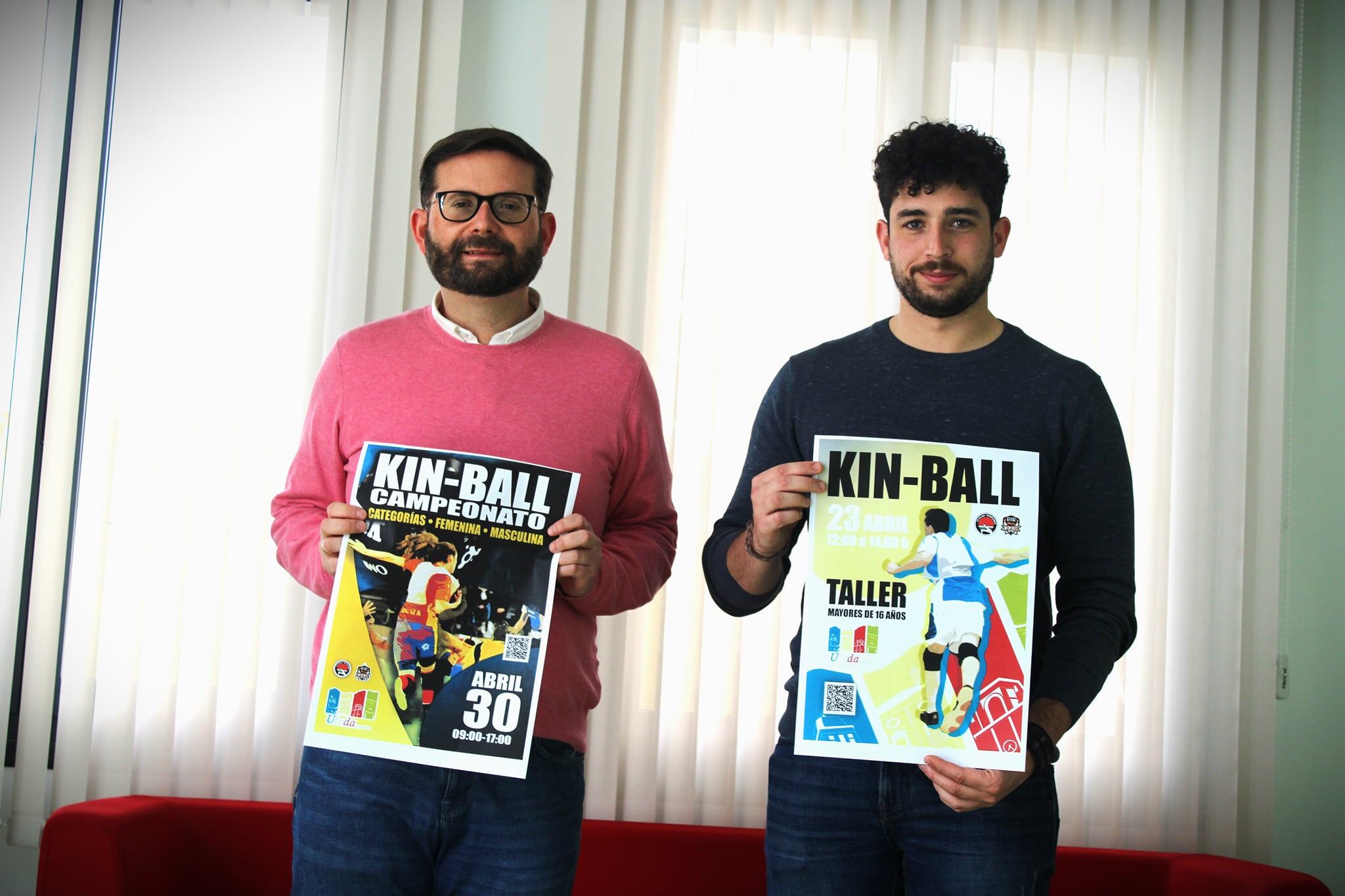 El concejal de Deportes, Pedro Jesús López, y el impulsor de la actividad, Juan José Redondo