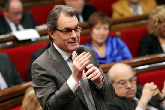 El president de la Generalitat, Artur Mas, en el Parlament de Catalunya