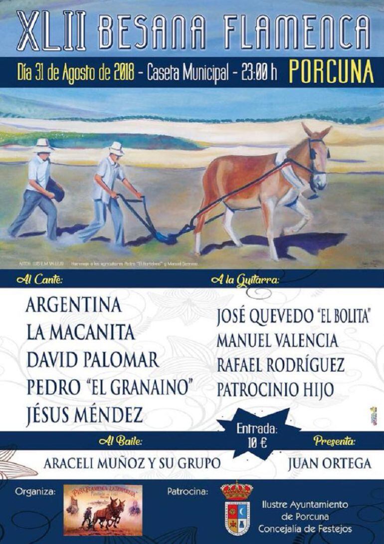 La Besana Flamenca inundará de cante la ciudad de Porcuna