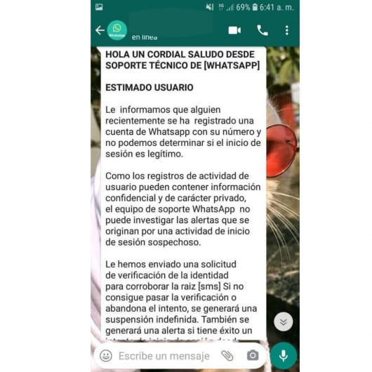 La Policía Nacional alerta sobre una estafa de Whatsapp a través de una llamada telefónica