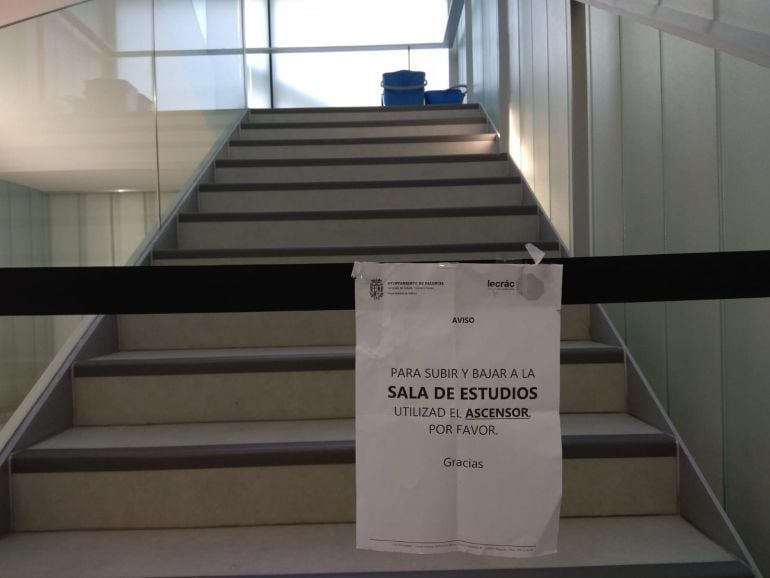 Imagen del centro ubicado en Palencia con motivo de las goteras