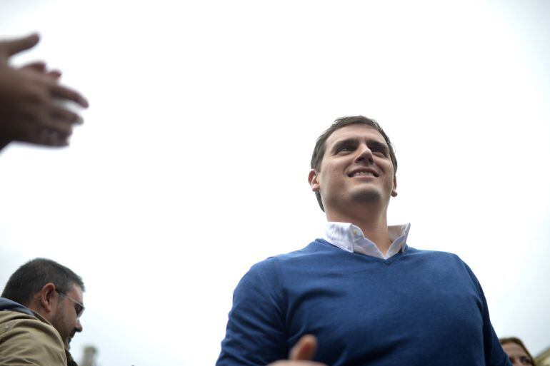 Ciudadanos party leader Albert Rivera, one of the four leading candidates for Spain&#039;s general election, arrives to a campaign rally in Santander, Spain December 16, 2015. REUTERSVincent West