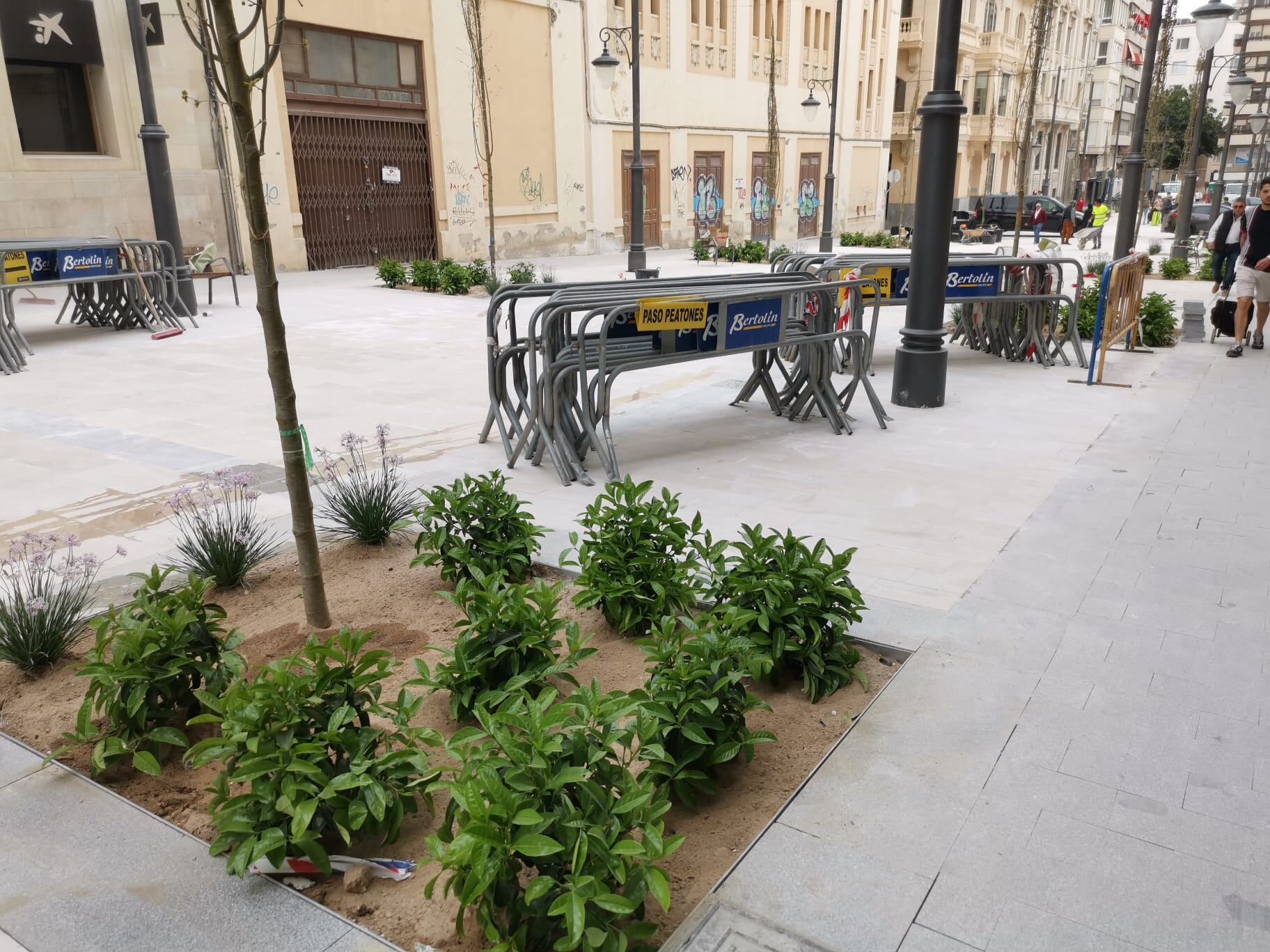 Avenida de la Constitución este sábado de apertura de la peatonalización. Foto: Daniel Rodríguez