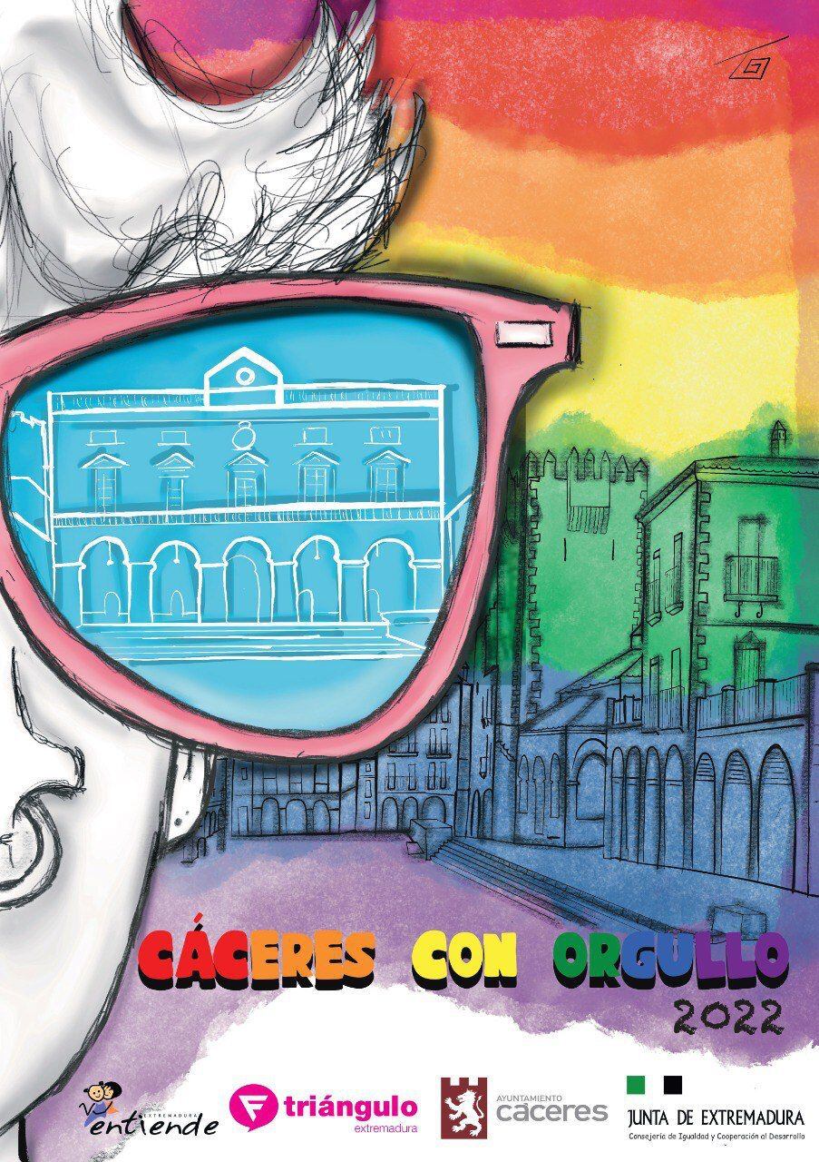 Cartel Cáceres con Orgullo