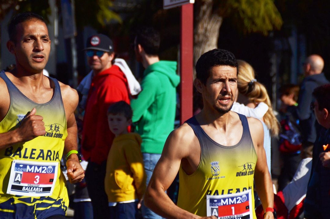 Moha Rida y Youssef Ahatach en la carrera de Xàbia