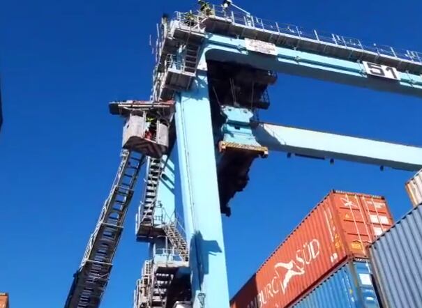 Un momento del rescate