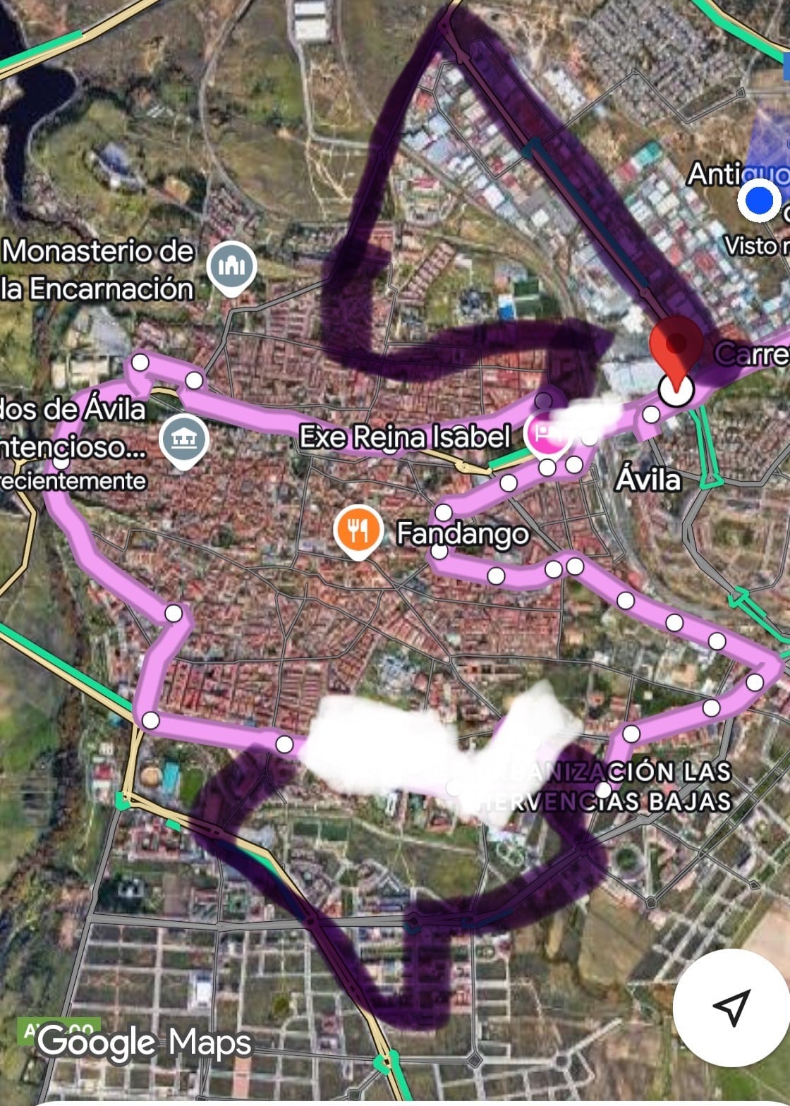 Ruta propuesta por el oyente