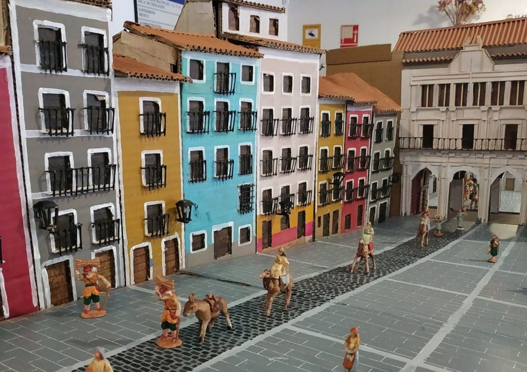 Plaza Mayor de Cuenca en la maqueta de Juan Carlos Evangelio.