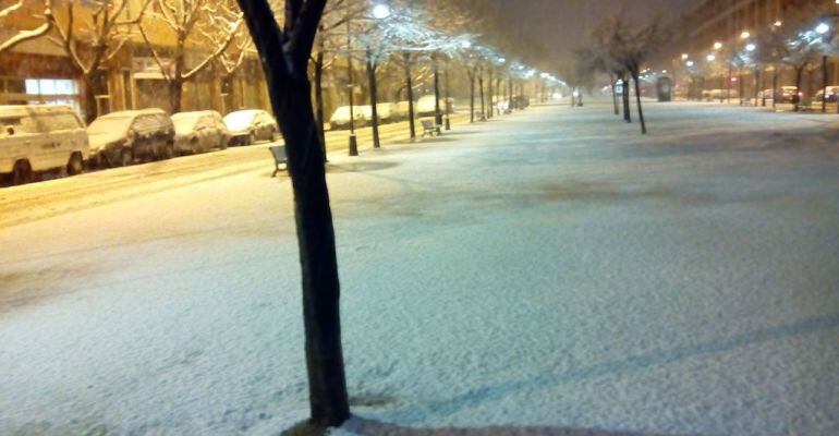 La Rambla de Pardinyes, a tres quarts de set del matí.