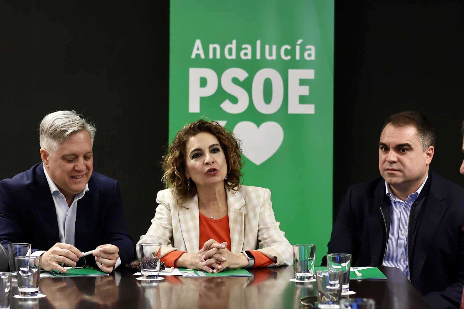 La secretaria general del PSOE-A y candidata a la Presidencia de la Junta de Andalucía, María Jesús Montero este viernes