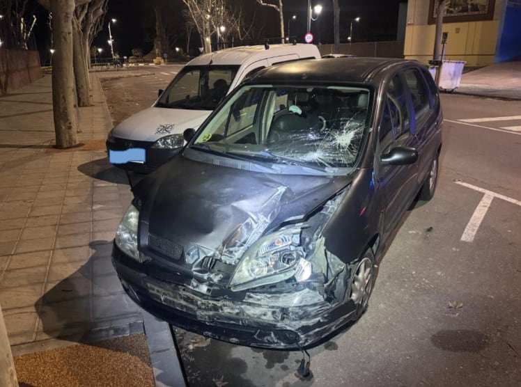 Vehículo implicado en un accidente en Talavera