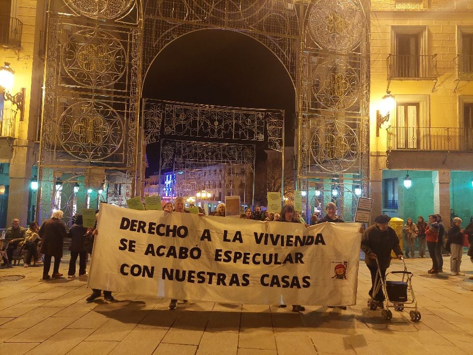 Manifestación de la Plataforma de afectados por la Hipoteca de Segovia