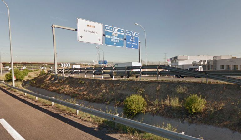 Tráfico en la M-45 a la altura de Leganés